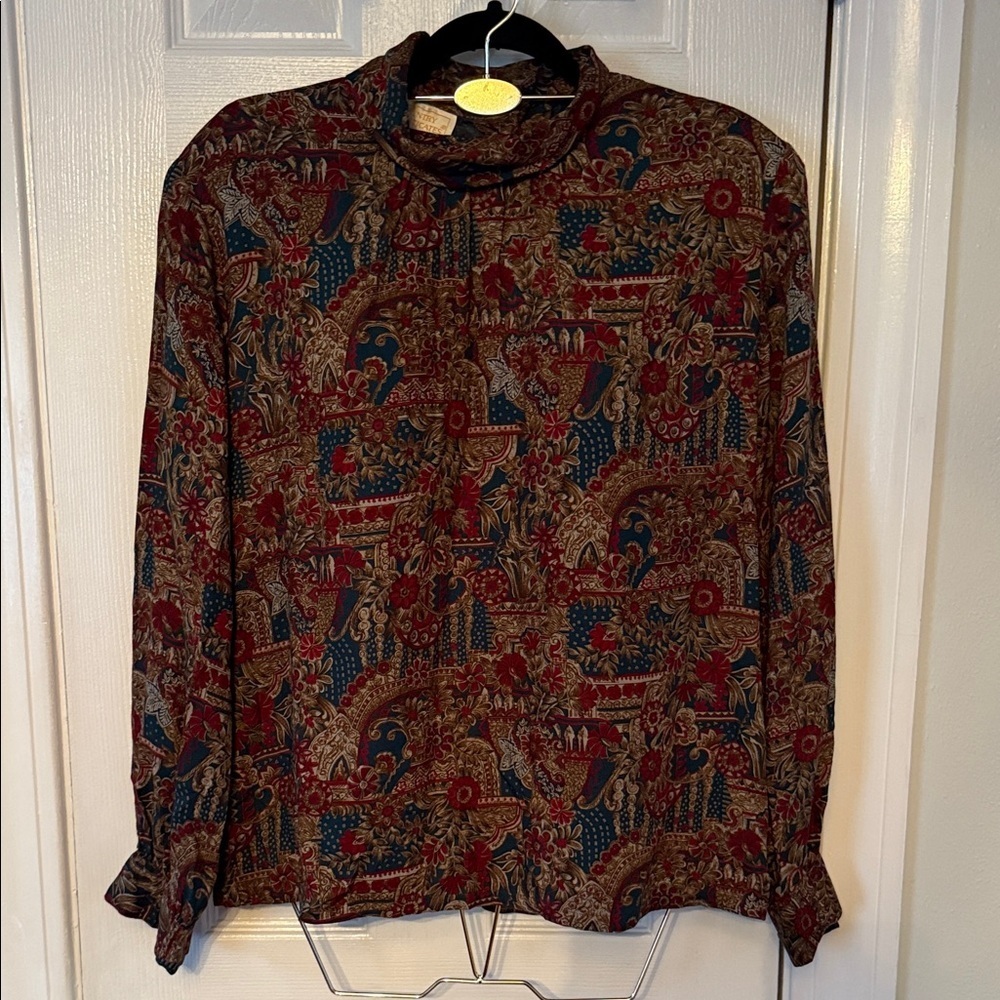 Pendleton Women's Red and Blue Patterned Blouse #… - image 1
